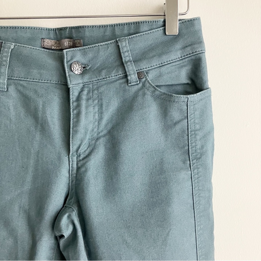 Prana 6 / 28 Carlotta Crop Pants Starling Green Blue W41180056 - Picture 4 of 10